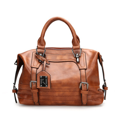 

New Fashion Ladies Single Shoulder bags for women 2018 Travel Bag Simple Oil Wax Skin Tote Handbag