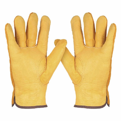 

Leather Working Gloves Mens Work Cowhide Gloves Gardening Digging Planting Plant Flower Pruning Protective Glove Driver Security