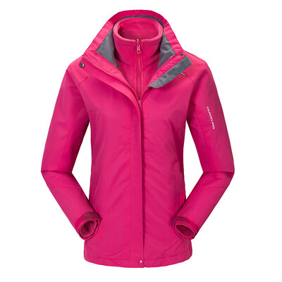 

Jingdong self-operated Fugui bird FUGUNIAO couple models three-in-one jacket waterproof warm hooded detachable two-piece suit D855 female models rose red L