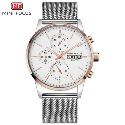 

MINI FOCUS Fashion Stainless Steel Strap Women Quartz Watch MF0047L