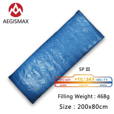 

AEGISMAX Ultra Light White Duck down sleeping bag camping Envelope type sleeping bag Ourdoor&Family
