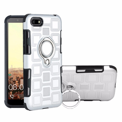 

SHS Phone Case For Huawei Y3 2017Y9 2018Y5 Prime 2018 Luxury Armor Ring Bracket Silicon TPU Lattice texture