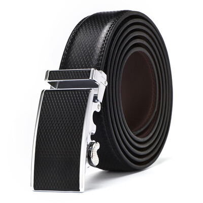 

XHtang Mens Belt Autolock Honorable Leather Ratchet Belt Automatic Buckle Belt Strap Suit Belt Jeans Gift