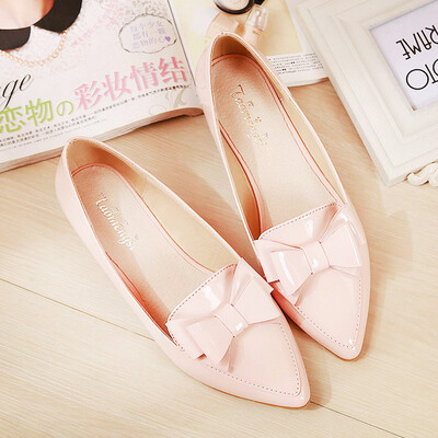 

Fashion bow pointed toe women flats casual shoes woman