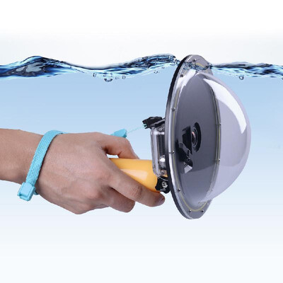 

Andoer 6" Semicircular Underwater 5M Waterproof Cover Acrylic Housing Diving Lens Dome Port with Floating Handheld Grip for Sports