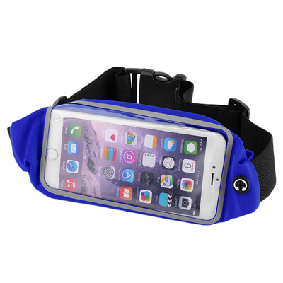 

Waterproof Sport Waist Belt Bag Zip Pouch Wallet For iPhone 6 Plus 55 Dark Blue
