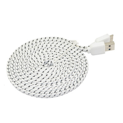 

3M 10FT Flat Noodle Extension Micro USB 30 Extra Long Fabric Knit Charger Cable For Samsung Galaxy Note 3 S5