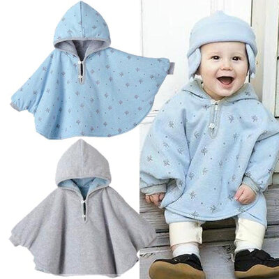 

Baby Two-Sided Wear Reversible Childrens Cape Outerwear Jacket Clothing Coat Velvet Cloak Hoodie Romper