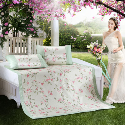 

Меркурий домашний текстиль летняя пена утренних льняных шелковых матов коврики три комплекта двойной кровати складные сиденья 150 * 200 см