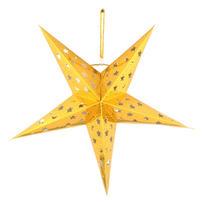 

Pentagram Lampshade Paper Star lantern Hanging Star Colourful Decoration