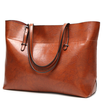 

PU Leather Tote Bag for Women Large Commute Handbag Shoulder Bag Zipper Womens Work Satchel Bag