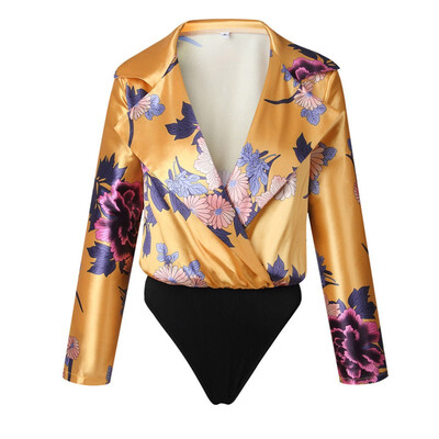 

Women Ladies Bodysuit Stretch Leotard Long Sleeve Body Tops T-shirt Jumpsuit