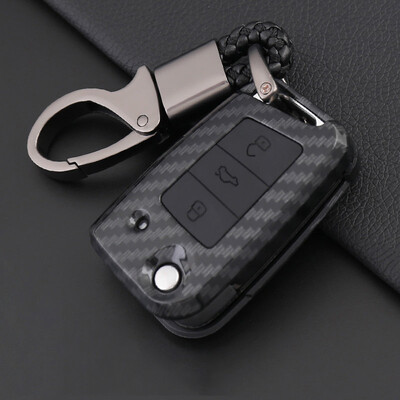 

Huashi Skoda key case for 15-17 models of Octavia speed Kodiak key bag cover buckle Skoda modified A section - folding three keys - all black