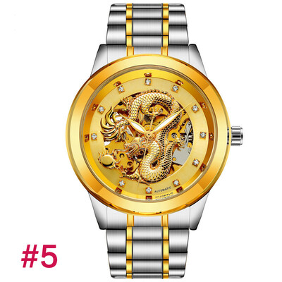 

Golden Dragon Wrist Watch Men Automatic Mechanical Watch Mens Watches Top Luxury Brand Famous Clock For Male Relogio Masculino