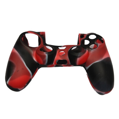 

Camouflage Silicone Rubber Soft Protective Skin Cover for PS4 Controller Red