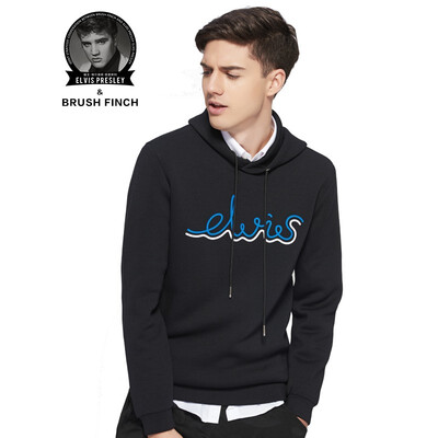 

Brush Finch Mens Pullover Crew Neck Fashion Wild with Long-Sleeved T-Shirt