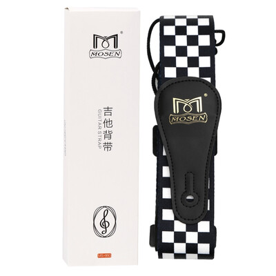 

Mossen MBD01 leather head thick cotton durable folk guitar strap electric guitar bass guitar strap