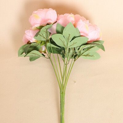 

YOOSA 8 colors High Quality Artificial Flower 9 Heads Simulation Peony Home Wedding Celebration Decoration Fake Flowers Rose