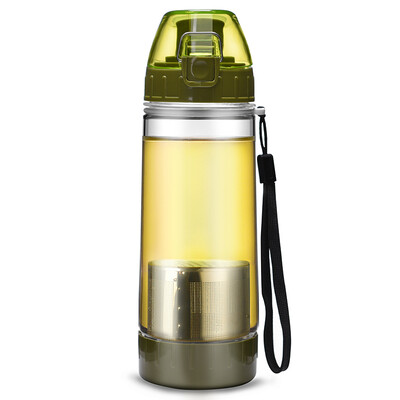 

Green beads lvzhu 500ml couple portable leak-proof travel sports filter plastic cup PC505 dark green