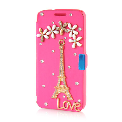 

MOONCASE Luxury Flower Crystal Leather Side Flip Wallet Pouch ЧЕХОЛ ДЛЯ Samsung Galaxy Express 2 G3815