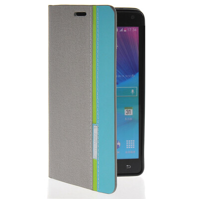 

MOONCASE Business style Leather Side Flip Wallet Card Slot Pouch Stand Back чехол для Samsung Galaxy Note 4 N9100 Grey