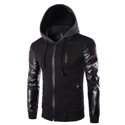 

Zogaa Mens Jacket Spell Leather Fashion Casual