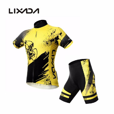 

Breathable Sportswear Short Sleeve Padded Shorts Cycling Clothing Set for Riding Biking
