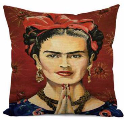 

Cushion Cover Frida Kahlo Colorful Flowers Pillowcase Woven Pillow Covers Polyester&Cotton Home Decor Drop Shipping