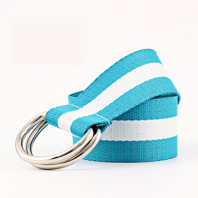 

Women Youth Fashion Casual Double Clasp Colourful Canvas Belt