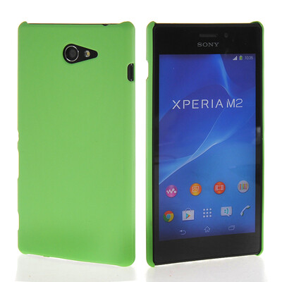 

MOONCASE Hard Rubberized Rubber Coating Devise Back чехол для Sony Xperia M2 Green