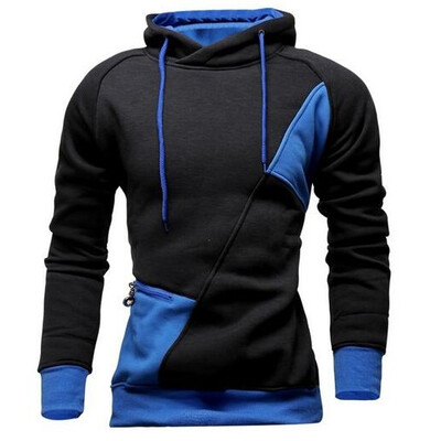 

Zogaa New Men's Hoodie Color Matching Patchwork Hooded