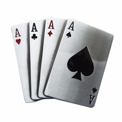 

New Vintage Four Aces Poker Card Enamel Belt Buckle Gurtelschnalle Boucle de ceinture