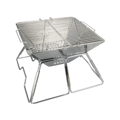 

Road AceCamp Stainless Steel Grill Self-driving Camping Equipment Outdoor Grill Stainless Steel Household Charcoal Grilling Tool Large 1601