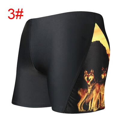 

Mens Soft Animals Printing Swimwear Trunks Boxer Breathable Plus Size Beach Shorts