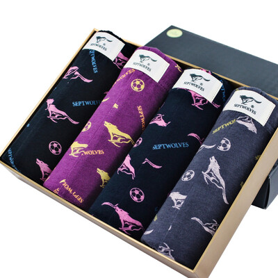 

Seven wolves SEPTWOLVES men&39s underwear men&39s cotton in the waist breathable sports angle underwear four multi-color 95012-4 XL