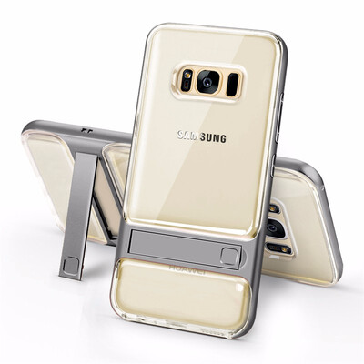 

Goowiiz Phone Case For Samsung Galaxy S7S8S8 Plus Fashion Slim Shockproof Silicone TPU PC Hard Bracket