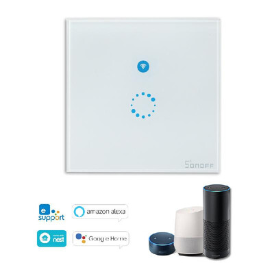 

eWeLink T1 3 Gang Smart WiFi Wall Light Switch RFAPPTouch Control Timer UK Panel Home Automation Support for Google HomeNest