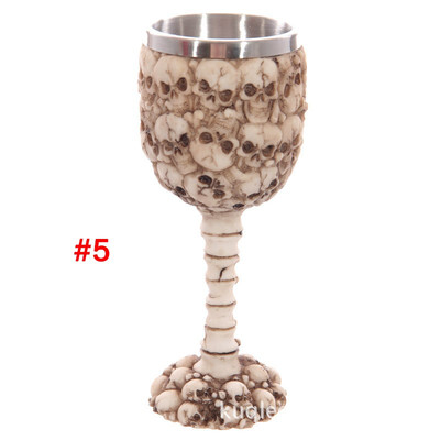 

Bar creative palm skull goblet full 3D knights stainless steel drinking cup mug pineapple cocktail cup