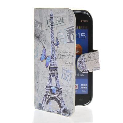 

MOONCASE Scenic Design Leather Side Flip Slot Pouch Stand Shell Back ЧЕХОЛ ДЛЯ Samsung Galaxy Trend Lite S7390 S7392