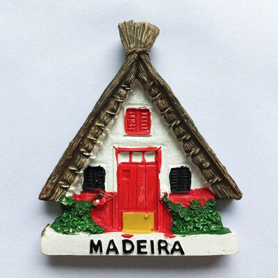 

1Pcs hot Hand Painted Portuguese Madeira Island House 3D Fridge Magnets Tourism Souvenirs Refrigerator Magnetic Sticker