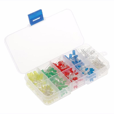 

Computer & Office 300pcs 3mm 5mm Assorted Color 2-pin Diffused LED Light Emitting Diodes Set with 5 Colors Electronic Components T