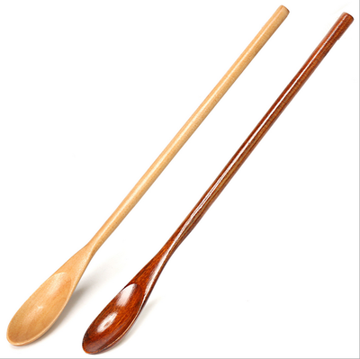 

Wooden coffee spoon stirring spoon long handle round handle wooden spoon honey spoon seasoning wooden spoon