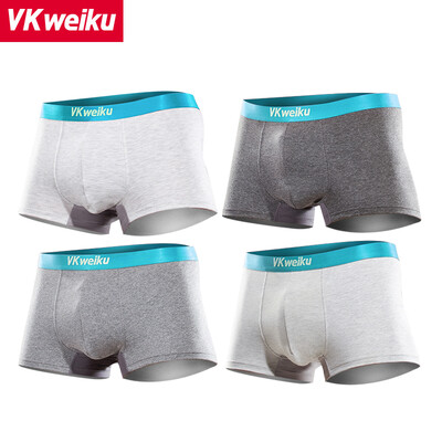 

VKWEIKU 4 loaded mens underwear mens briefs four-legged pants mens underwear antibacterial breathable British trousers blue belt mens flat angle