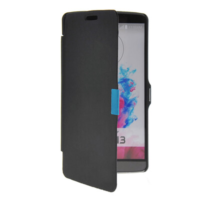

MOONCASE Ultre Slim Leather Side Flip Wallet Shell Back ЧЕХОЛ ДЛЯ LG G3 Black