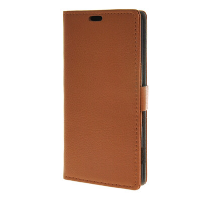 

MOONCASE Litch Skin Leather Card Slot Wallet Bracket Back чехол для Sony Xperia C4 Brown