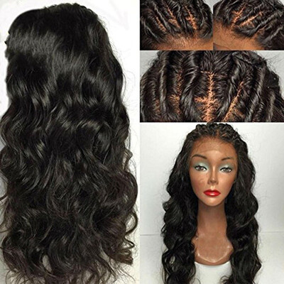 

9A Front Lace Human Hair Wigs Unprocessed Wavy Brazilian Virgin Hair Glueless Lace Wig with Baby Hair 130 Density10-26 Inch