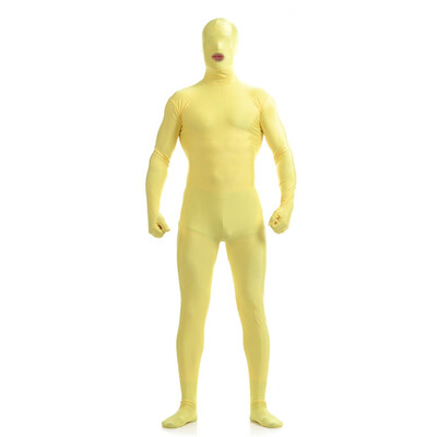 

Gesikai Mens Open Mouth Zentai Full Bodysuit Custom Made Back Zipper Second Skin Tights Suit Fancy Halloween Costumes