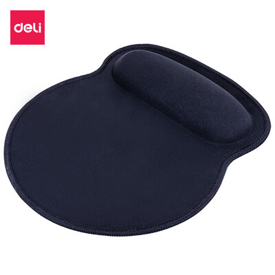 

Deli deli comfortable memory cotton wrist support mouse pad office gaming mouse pad black 2225