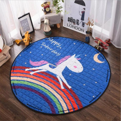 

Cartoon Animals Elephant Lion Bear Rabbit Baby Developing Crawling Play Mats Blanket as Kids Toys Storage Bag Nordic Style Toys