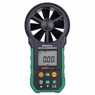

AIMOMETER MS6252A Handheld Digital Anemometer Air Speed Velocity Meter